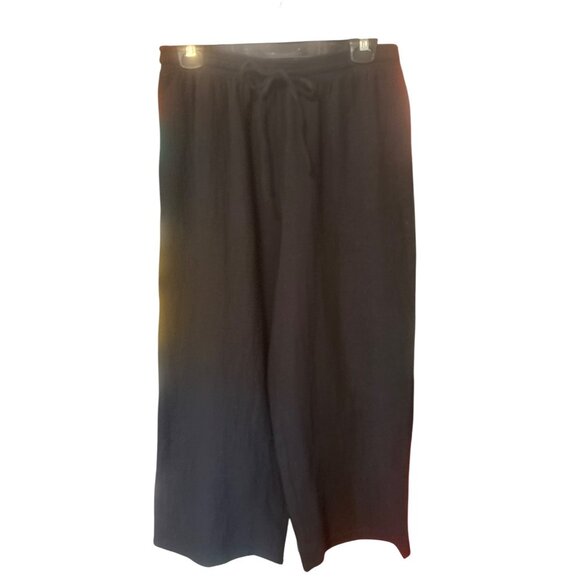 Women's Jessica Simpson Medium Black Cotton Pull On Ankle Pants Drawstring - Picture 3 of 7